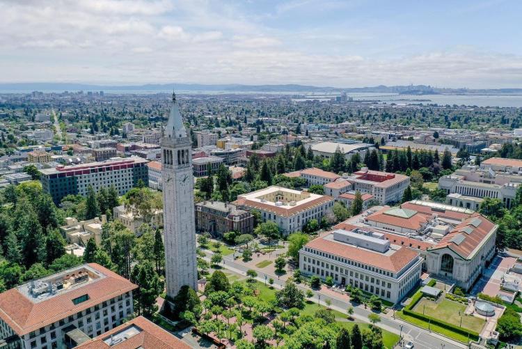 An aerial shot of the UC Berkeley Campus.