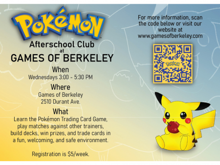 Play! Pokémon Afterschool Club by Games of Berkeley - Visit Berkeley