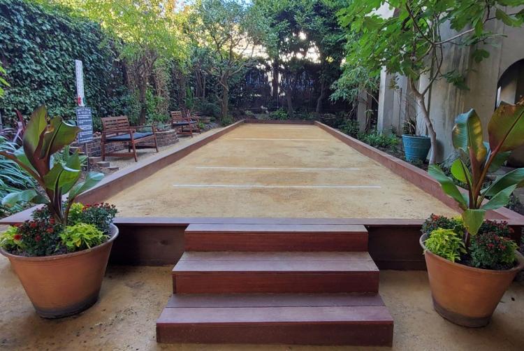 Bocceball court at  berkeley city club