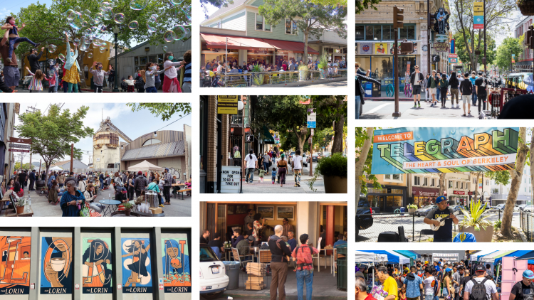 A collage of photos showcasing Berkley's diverse neighborhoods.