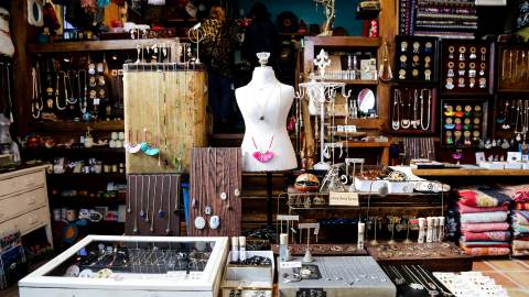 jewelry and other items for sale at Old Yak Bazaar a Berkeley boutique shop