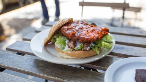 A vegan sandwich from The Butcher's Son in Berkeley, CA
