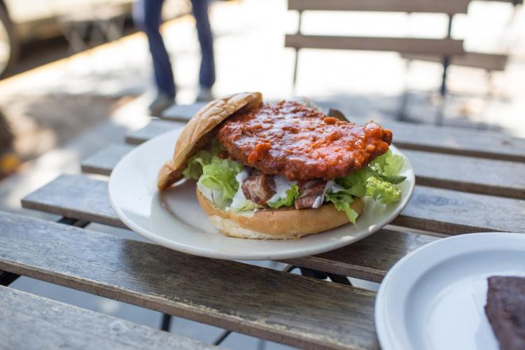 A vegan sandwich from The Butcher's Son in Berkeley, CA