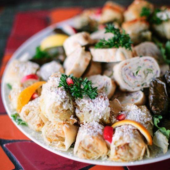 Pastries and sandwiches from La Méditerranée in Berkeley, CA