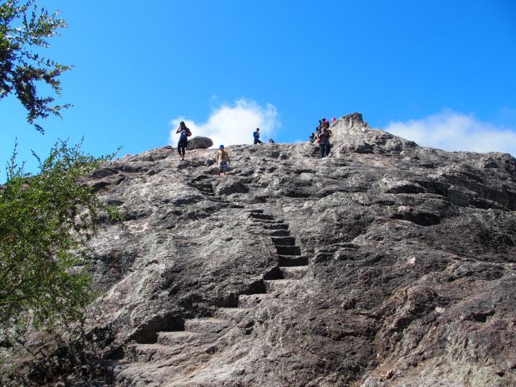 people hike Berkeley Parks Indian Rock on a sunny day