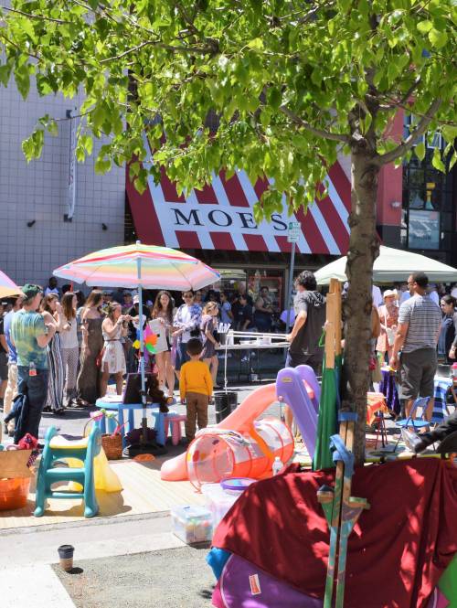 Telegraph Ave Summer Of Love Street scene downtown Berkley CA