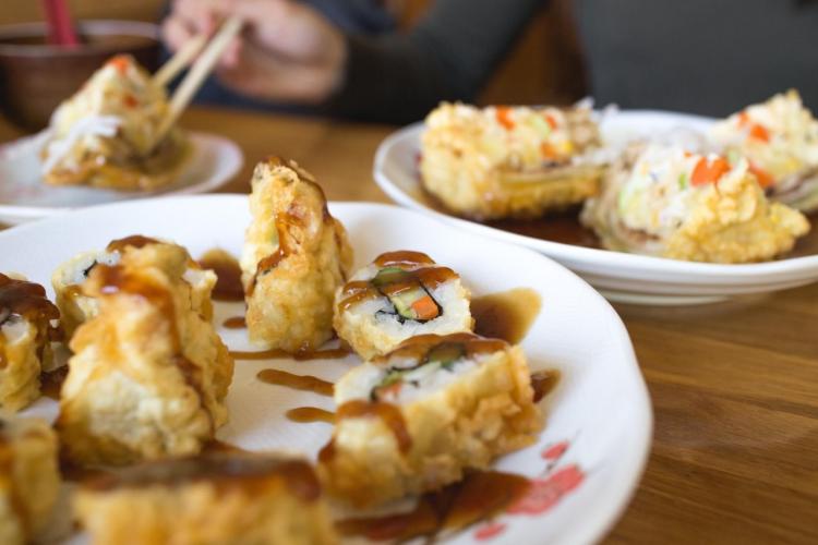 A tempura roll from Cha-Ya in Berkeley